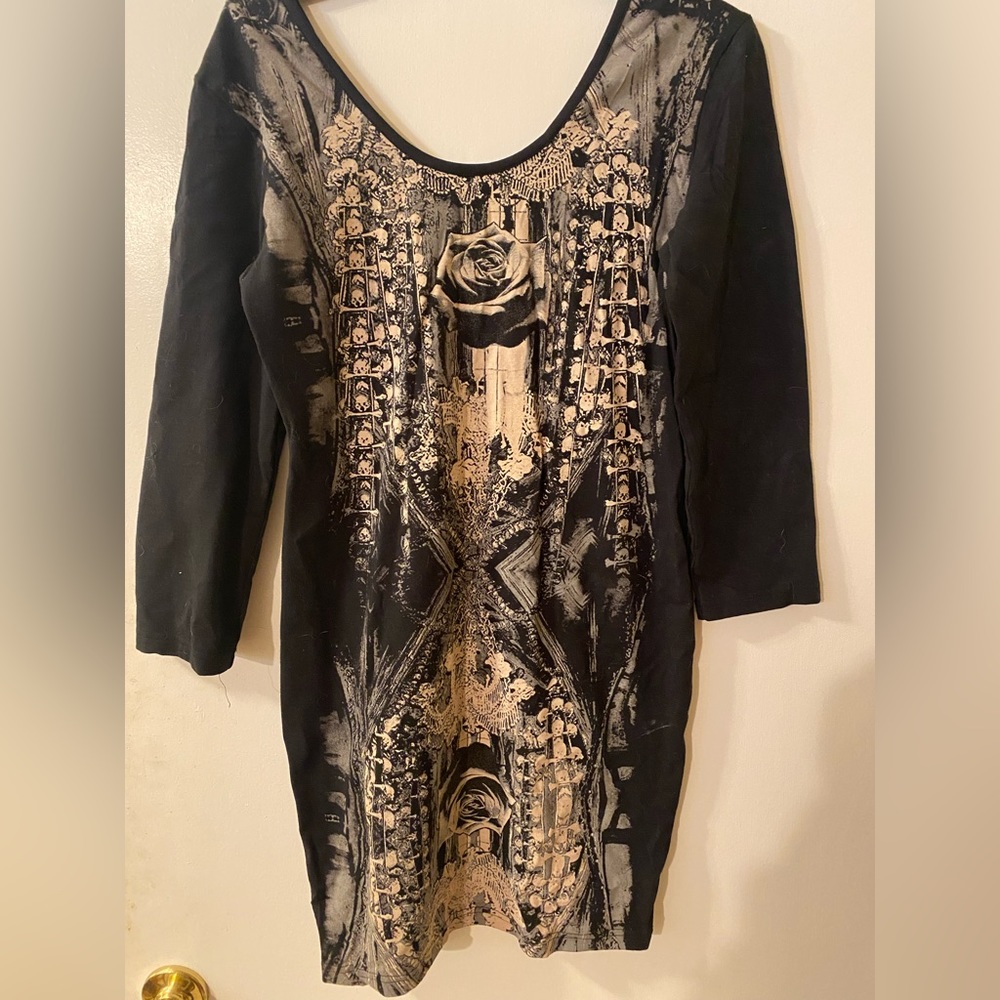 Iron fist 3/4 sleeve cotton dress.